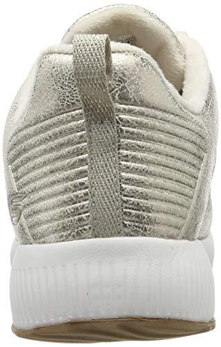 Skechers Bobs Squad, Zapatillas Mujer, Dorado (Champagne Duraleather/Chenille Line Chmp), 36 EU