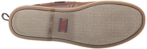 Skechers Chill Luxe-Buttoned Up, Náuticos Mujer, Marrón (Brn Black Microleather/Microfiber Suede/Chenille Line), 37.5 EU