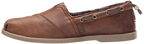 Skechers Chill Luxe-Buttoned Up, Náuticos Mujer, Marrón (Brn Black Microleather/Microfiber Suede/Chenille Line), 37.5 EU