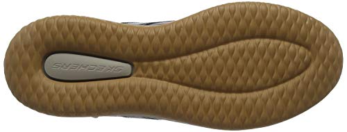 Skechers Delson-Antigo, Zapatos de Cordones Oxford Hombre, Negro (BLK Black Leather), 44 EU