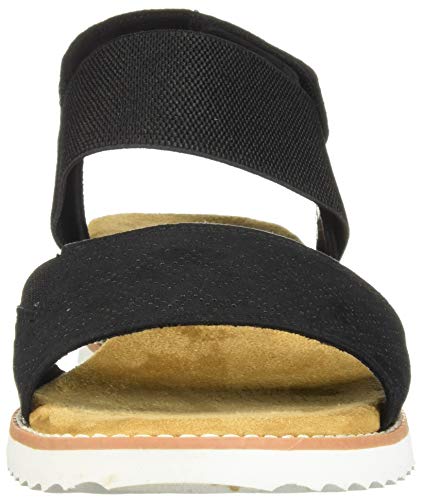 Skechers Desert Kiss 31440, Sandalia con Pulsera para Mujer, Negro (Black Black), 40 EU