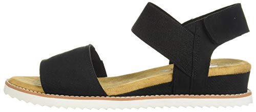 Skechers Desert Kiss 31440, Sandalia con Pulsera para Mujer, Negro (Black Black), 40 EU