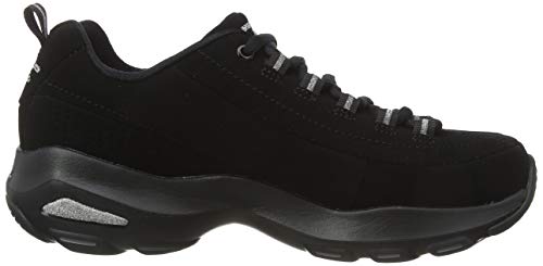 Skechers D'Lite Ultra-Reverie, Entrenadores Mujer, Negro (BBK Black Trubuck/Silver Trim #L), 41 EU