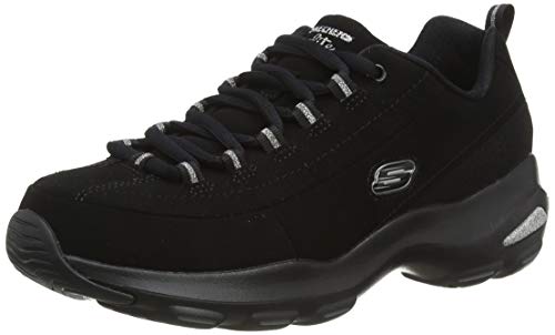 Skechers D'Lite Ultra-Reverie, Entrenadores Mujer, Negro (BBK Black Trubuck/Silver Trim #L), 41 EU
