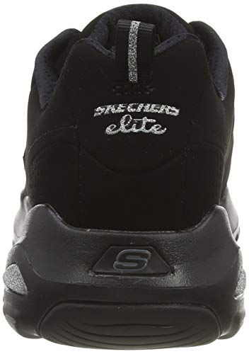 Skechers D'Lite Ultra-Reverie, Entrenadores Mujer, Negro (BBK Black Trubuck/Silver Trim #L), 41 EU
