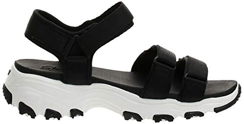 Skechers D'LITES Fresh Catch, Sandalia Niños Mujer, Black, 21 EU