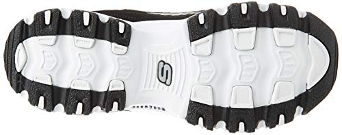 Skechers D'LITES Safari Landscape, Alpargatas Mujer, Negro Negro Negro Trubuck Multi Malla Borde Blanco Bkmt, 39 EU