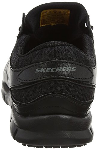 Skechers Eldred, Zapatos de Seguridad Mujer, Negro (BLK Black Leather), 39 EU
