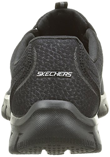 Skechers Empire-Take Charge, Zapatillas de Deporte Mujer, Negro (BBK Black Textile/Trim), 37 EU