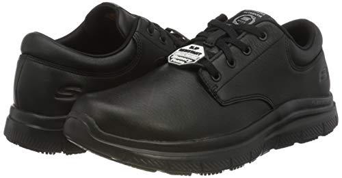 Skechers Flex Advantage Sr Fourche, Zapatos de Vestir par Uniforme Hombre, Black, 42 EU