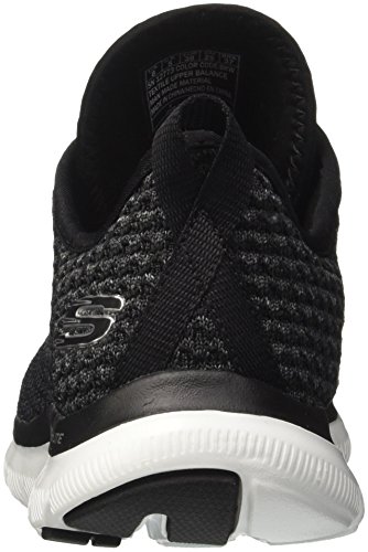 Skechers Flex Appeal 2.0-Bold Move, Zapatillas sin Cordones Mujer, Negro (BKW Light Pink Textile/Trim), 36 EU