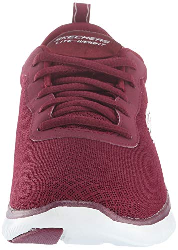 Skechers Flex Appeal 2.0-newsmaker, Entrenadores Mujer, Rojo (Burgundy), 37 EU