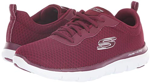 Skechers Flex Appeal 2.0-newsmaker, Entrenadores Mujer, Rojo (Burgundy), 37 EU