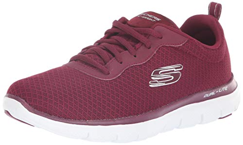 Skechers Flex Appeal 2.0-newsmaker, Entrenadores Mujer, Rojo (Burgundy), 37 EU