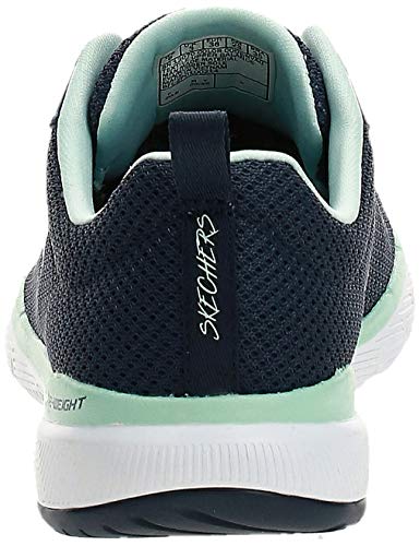 Skechers Flex Appeal 3.0-First Insight, Zapatillas, Azul (NVAQ Black Mesh/Trim), 36 EU