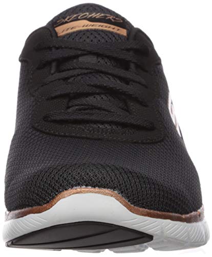Skechers Flex Appeal 3.0-First Insight, Zapatillas Mujer, Negro Bkrg Black Mesh Trim, 40 EU