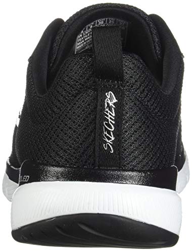 Skechers Flex Appeal 3.0-First Insight, Zapatillas Mujer, Negro (BKW Black Mesh/Trim), 38 EU