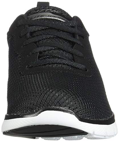 Skechers Flex Appeal 3.0-First Insight, Zapatillas Mujer, Negro (BKW Black Mesh/Trim), 39 EU