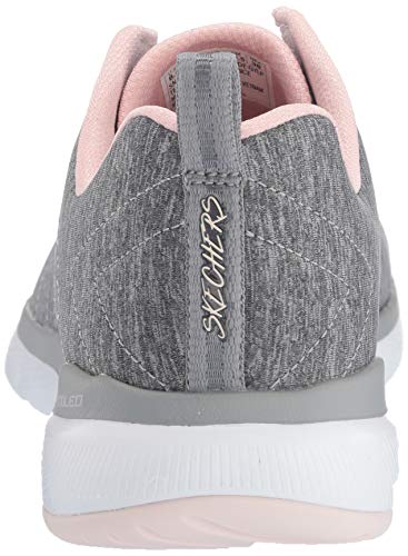 Skechers Flex Appeal 3.0-Insiders, Zapatillas Deportivas Mujer, Multicolor (GYLP Black & Gray Mesh/Black Trim), 41 EU