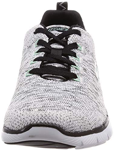 Skechers Flex Appeal 3.0, Zapatillas Deportivas Mujer, Multicolor (WBK Black Knit Mesh/Hot Pink Trim), 38 EU