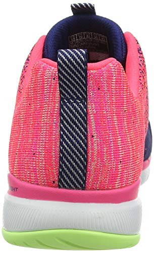 Skechers Flex Appeal 3.0, Zapatillas Mujer, Nvy Knit Coral Trim, 39 EU