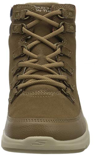 Skechers Glacial Ultra-Peak, Botas Cortas al Tobillo Mujer, Ante Marrón Oscuro, 35.5 EU