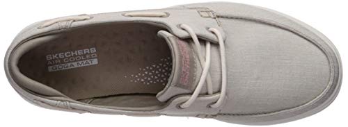 Skechers Glide Ultra, Zapatillas Mujer, Beige (Natural Textile/Trim Nat), 38 EU