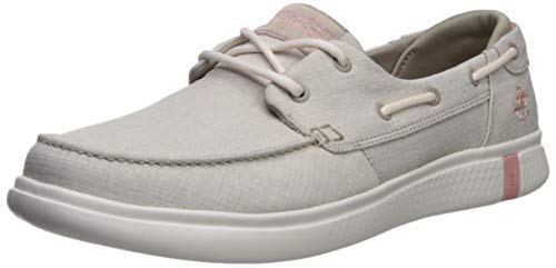 Skechers Glide Ultra, Zapatillas Mujer, Beige (Natural Textile/Trim Nat), 38 EU