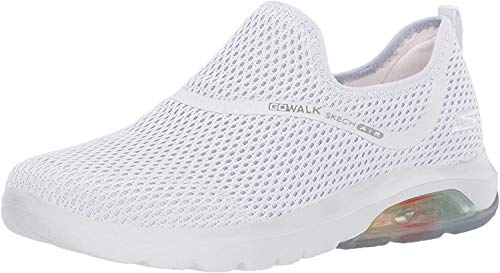 Skechers GO Walk 5-Lucky, Zapatillas Deportivas. Mujer, Blanco, 42 EU