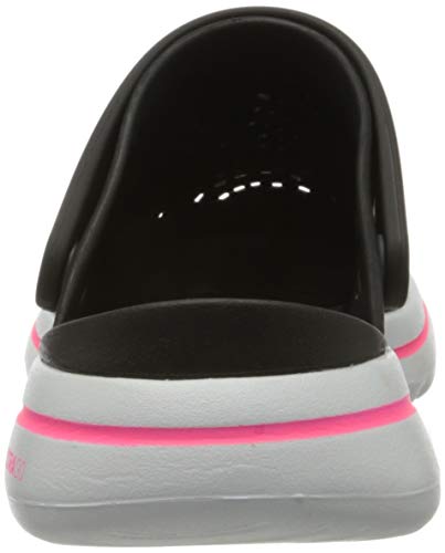 Skechers Go Walk 5, Sandalias Punta Cerrada Mujer, Negro (Black/White Synthetic BKW), 37 EU