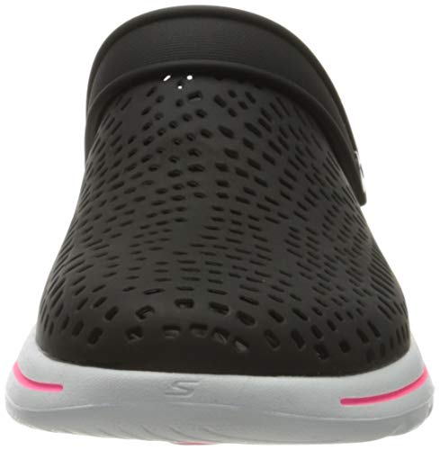 Skechers Go Walk 5, Sandalias Punta Cerrada Mujer, Negro (Black/White Synthetic BKW), 37 EU