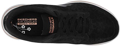 Skechers GO Walk 5 Wild, Zapatillas Mujer, Negro Negro Negro Textil Ribete Oro Bkgd, 38.5 EU