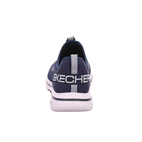 Skechers Go Walk 5, Zapatillas sin Cordones Hombre, Azul (Navy Textile/Synthetic/Gray Trim Nvgy), 43 EU