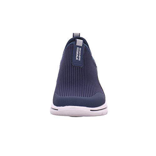 Skechers Go Walk 5, Zapatillas sin Cordones Hombre, Azul (Navy Textile/Synthetic/Gray Trim Nvgy), 43 EU