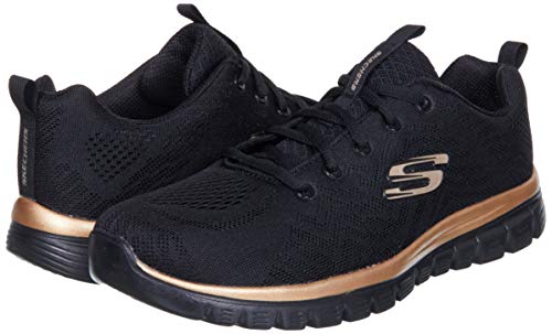 Skechers Graceful Get Connected, Zapatillas Mujer, Black, 36 2/3 EU