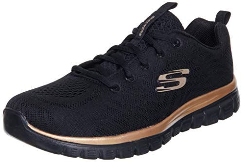 Skechers Graceful Get Connected, Zapatillas Mujer, Black, 36 2/3 EU