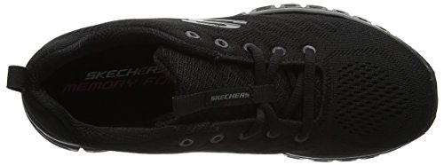 Skechers Graceful-Get Connected, Zapatillas Mujer, Negro (BBK Black Mesh/Trim), 38.5 EU