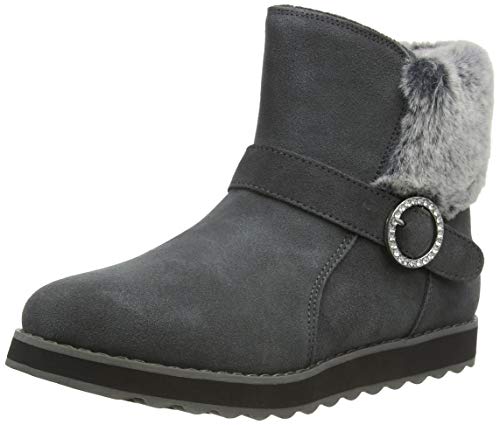 Skechers Keepsakes 2.0-Winter Bling, Bota a la Altura de la Pantorrilla Mujer, Negro (CCL Black Suede/Faux Fur), 40 EU