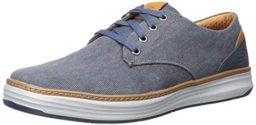 Skechers Moreno-Ederson, Zapatillas Hombre, Azul (NVY Black Canvas), 46 EU
