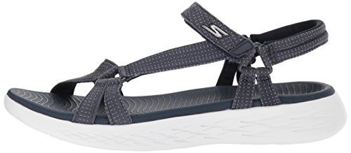 Skechers On The Go 600 15316-nvy, Sandalias Deportivas Mujer, Azul (Navy 15316/Nvy), 41 EU