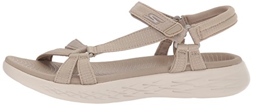 Skechers On-The-go 600-Brilliancy - Sandalias deportivas para mujer, Beige (Natural), 37 EU