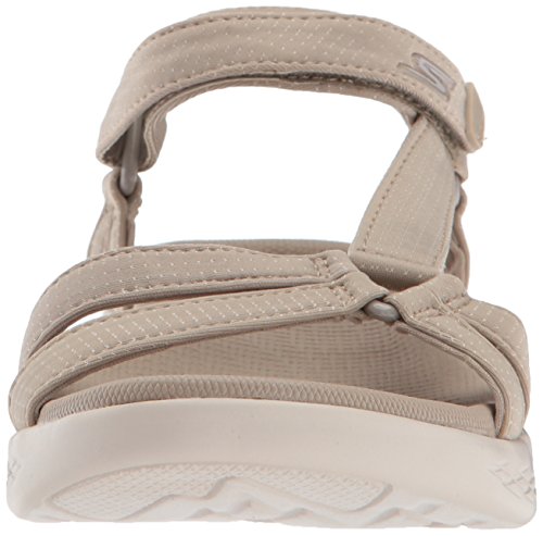 Skechers On-The-go 600-Brilliancy - Sandalias deportivas para mujer, Beige (Natural), 37 EU