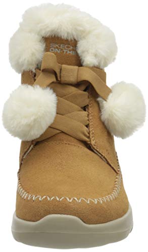 Skechers ON-The-GO Joy, Botas Cortas al Tobillo Mujer, Ante castaño, 38.5 EU