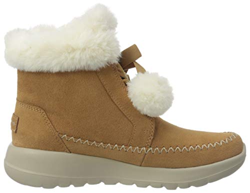 Skechers ON-The-GO Joy, Botas Cortas al Tobillo Mujer, Ante castaño, 38.5 EU