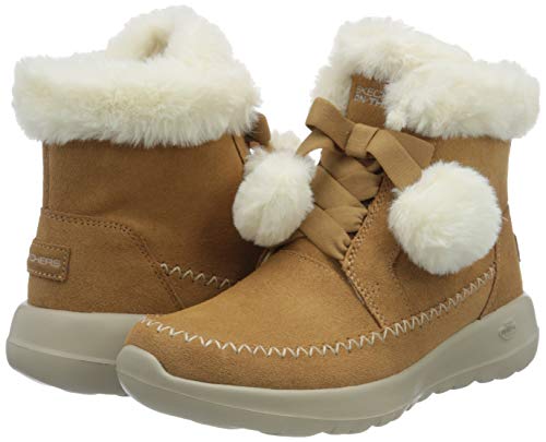 Skechers ON-The-GO Joy, Botas Cortas al Tobillo Mujer, Ante castaño, 38.5 EU