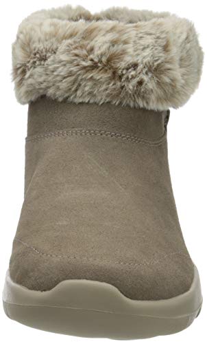 Skechers ON-The-GO Joy, Botas Cortas al Tobillo Mujer, Ante marrón Oscuro, 36 EU