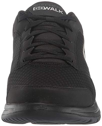 Skechers Performance Go Walk 5-Qualify, Zapatillas Hombre, Negro (BBK Black Textile/Synthetic/Black Trim), 48 EU