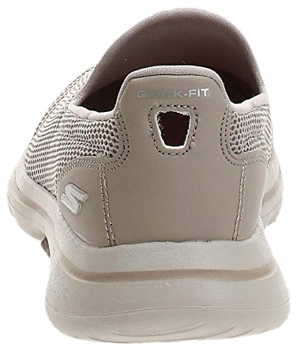 Skechers Performance Go Walk 5, Zapatillas Mujer, Taupe (TPE Black Textile/Trim), 38 EU
