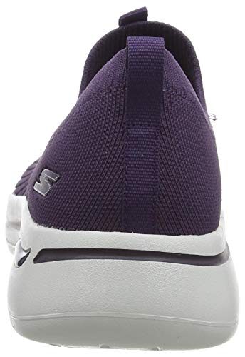 Skechers Performance Go Walk Arch Fit-Iconic, Zapatillas Mujer, Multicolor (Pur Black Textile/Trim), 37 EU