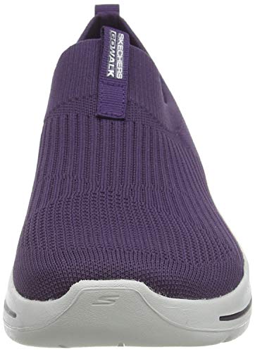 Skechers Performance Go Walk Arch Fit-Iconic, Zapatillas Mujer, Multicolor (Pur Black Textile/Trim), 37 EU